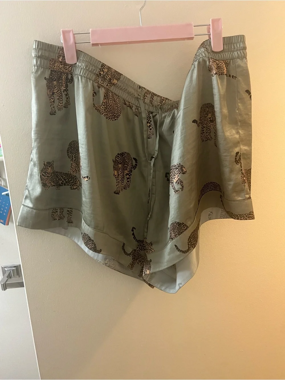 Show Me Your MuMu Olive Green Leopard-Print Button-Down Shirt